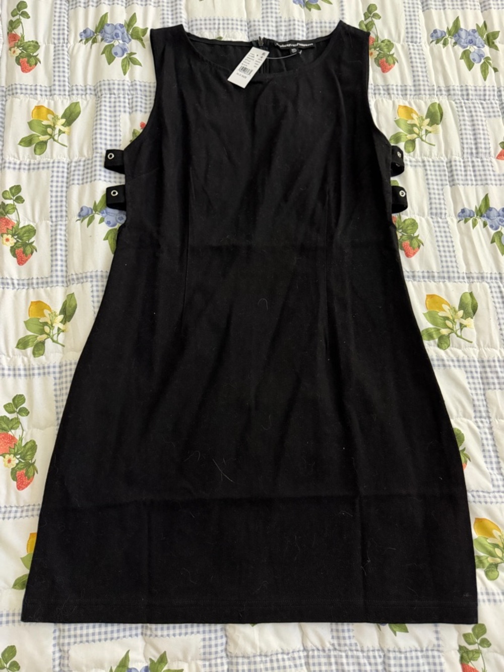 Black Sleeveless Side-Tab Dress